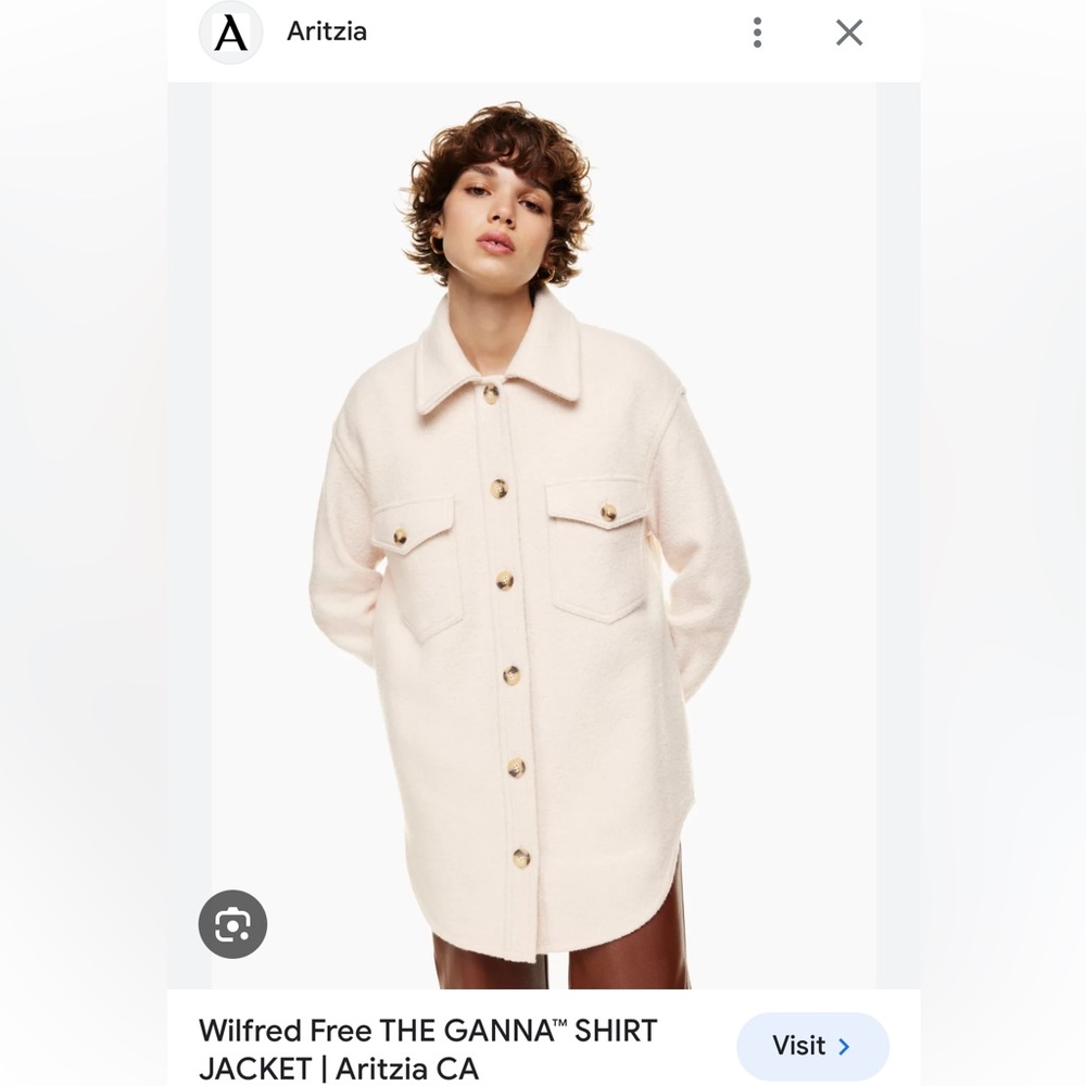 Wilfred Free The Ganna Shirt Jacket size XS colour Heather Bone